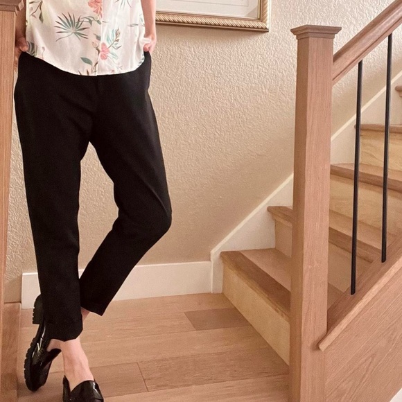 HOPE Stockholm High-waisted Black Pleated wool trouser dress Pants - Picture 2 of 8